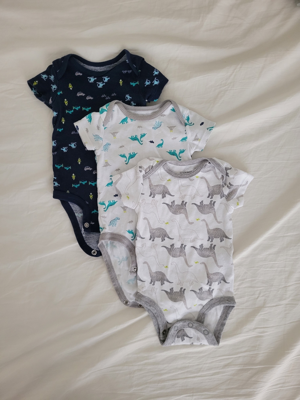 Carter's One-Piece Bodysuit Set - Navy, White, Gray